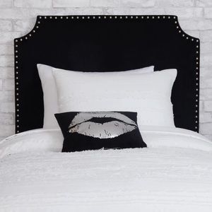 Twin XL Studded Black Headboard